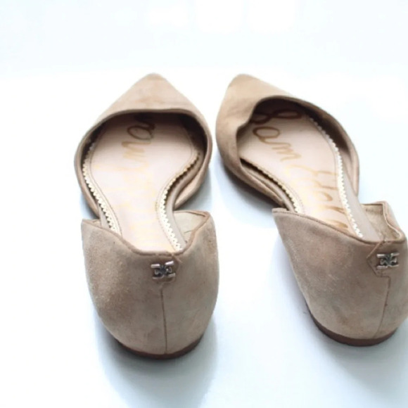 Sam Edelman Cream Flats with Pointed Toe and Metallic Accent - Picture 9 of 11